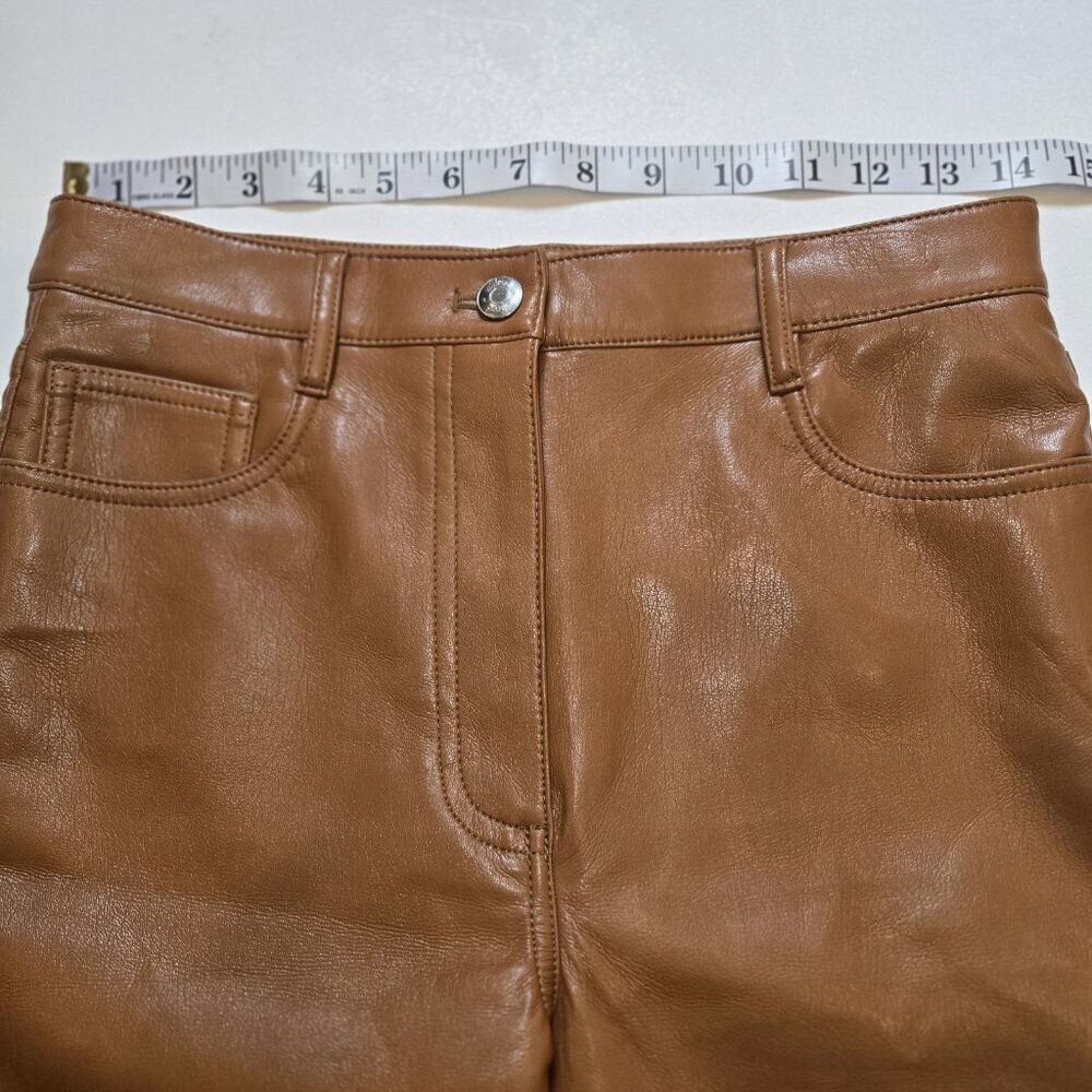 Wilfred Melina Faux Leather Pants Brown 6 5 Pocket Style FVL 04-06-6940-R-FA22 E - Picture 4 of 8